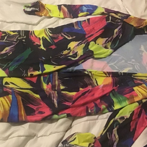 Viottiset XL multicolored 3 pieces high waist bikini maxi swimsuit cover-up NWOT - Picture 6 of 11